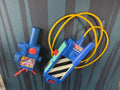 Kenner Real Ghostbusters Ghost Zapper Projector Gun + Ghost Trap Pedal Vintage
